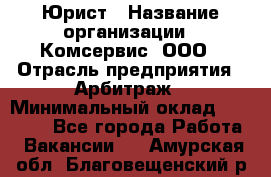 Юрист › Название организации ­ Комсервис, ООО › Отрасль предприятия ­ Арбитраж › Минимальный оклад ­ 25 000 - Все города Работа » Вакансии   . Амурская обл.,Благовещенский р-н